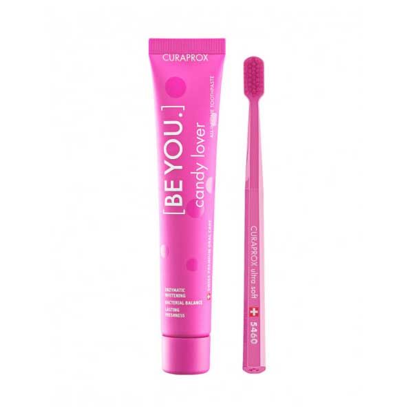 Curaprox [Be you.] Candy Lover Mood Toothpaste 90ml & Pink Toothbrush CS5460 1pc