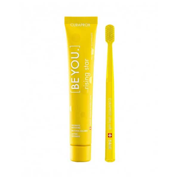 Curaprox [Be you.] Rising Star Yellow Mood Toothpaste 90ml & Toothbrush CS5460 1pc Yellow