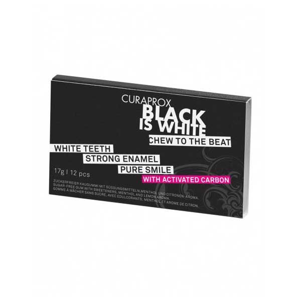 Curaprox Black Is White Chewing Gum 17g | 12pcs