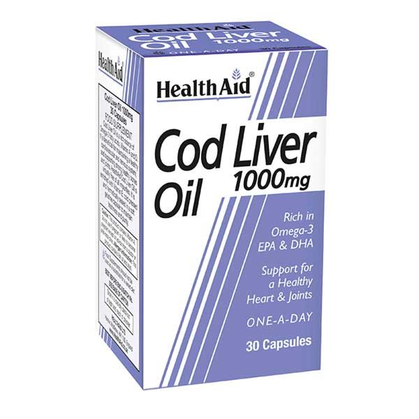 Health Aid Cod Liver Oil 1000mg 30 caspules