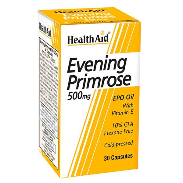 Health Aid Evening Primrose Oil 500mg + Vitamin E 30 Capsules