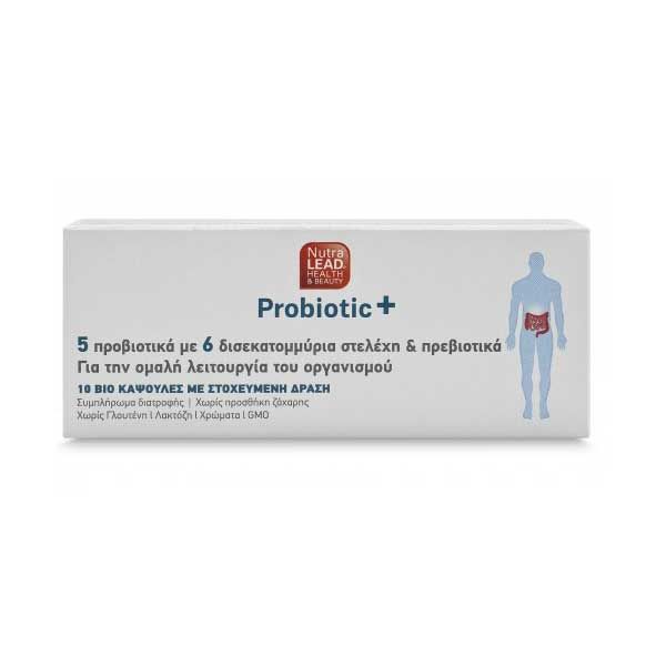 NutraLead Probiotic+ 5 Probiotics with 6 billion Strains & Prebiotics 10 capsules