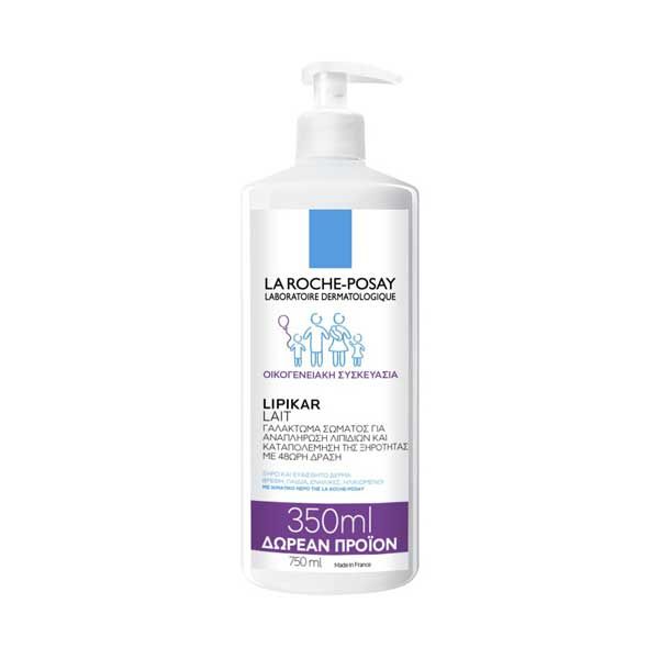 La Roche-Posay Lipikar Lait Lipid-replenishing Anti-dryness Body Milk 400 ml and Gift 350 ml