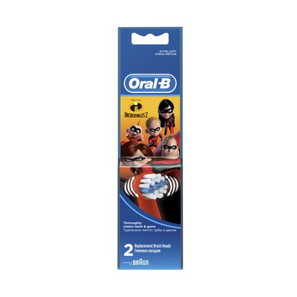 Oral-B Disney The Incredibles 2 Ανταλλακτικά Παιδικής Ηλεκτρικής Οδοντόβουρτσας Extra Soft 2τμχ