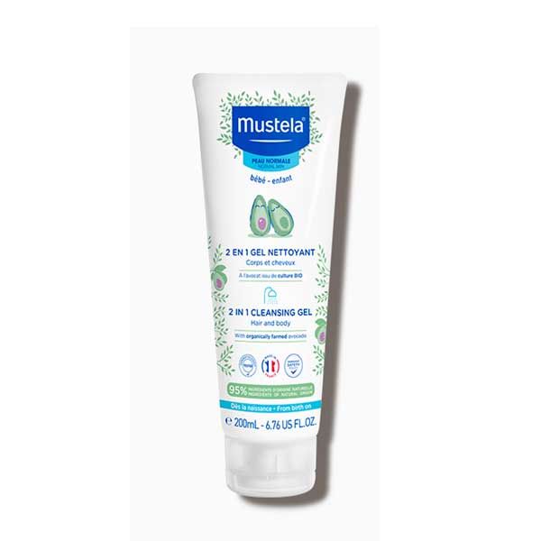 Mustela 2in1 Cleansing Gel Καθαρισμού Χωρίς Σαπούνι για Βρέφη & Παιδιά 200mlMustela 2in1 Soap-free Cleansing Gel Babies - Children 200ml