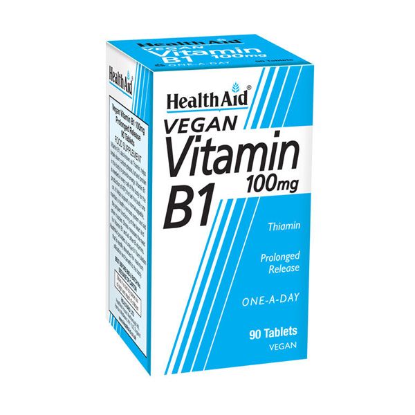 Health Aid Vegan Vitamin B1 100mg 90 Ταμπλέτες