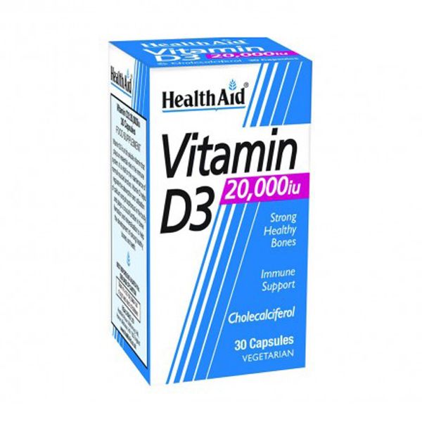 Health Aid Vitamin D3 20000IU 30 Κάψουλες