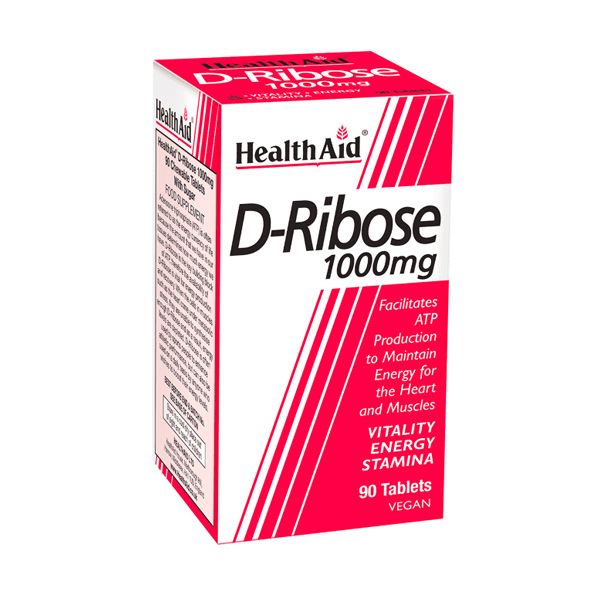 Health Aid D-Ribose 1000mg Vegan 90 Ταμπλέτες