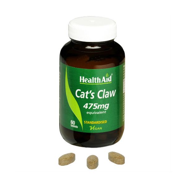 Health Aid Cat's Claw 475mg Vegan 60 Tabs