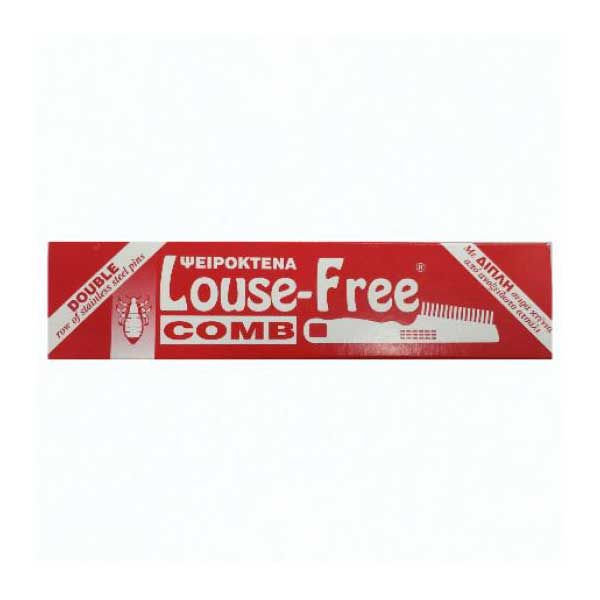Louse-Free Comb with Double Row of Stainless Steel Pins 1pc
