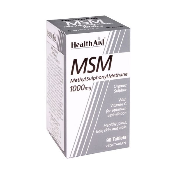 Health Aid MSM 1000mg MethylSulphonylMethane 1000mg 90 Τabs