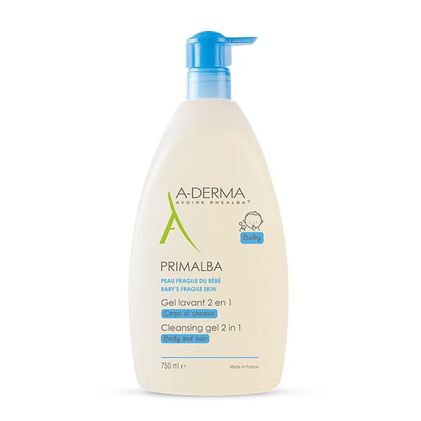 A-derma Primalba Cleansing Gel 2in1 Hair & Body 750ml