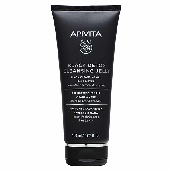 Apivita Cleansing Black Gel for Face and Eyes with Propolis and Activated Charcoal 150 ml