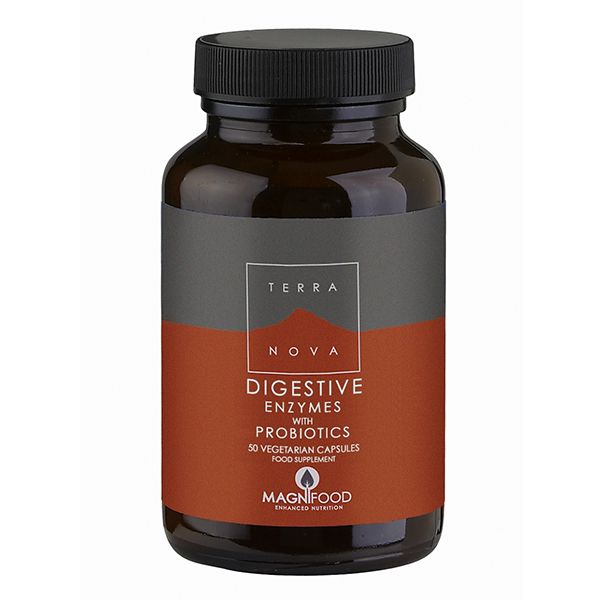 Terranova Digestive Enzymes With Probiotics 50 Veg Caps