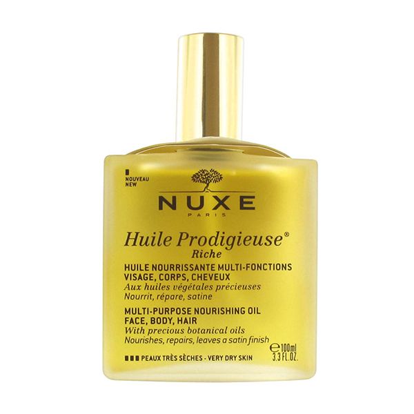 Nuxe Huile Prodigieuse Riche Multi-Purpose Nourishing Oil For Face, Body, Hair For Very Dry Skin 100ml