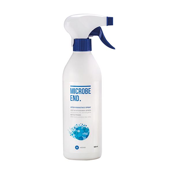 Microbe End. Απολυμαντικό Spray Με Αντιμικροβιακή Δράση Για Χώρους & Αντικείμενα 500ml