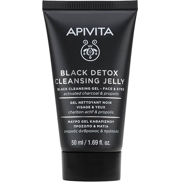 Apivita Cleansing Black Gel for Face and Eyes with Propolis and Activated Charcoal 50 ml