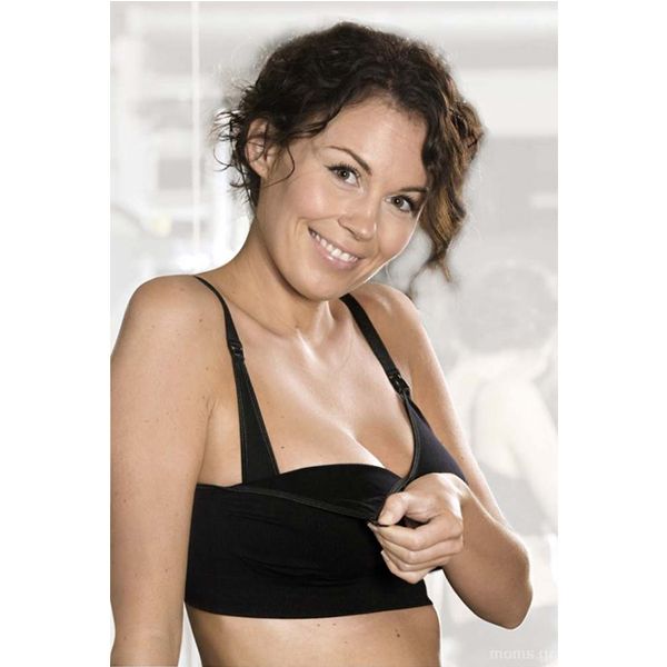 Carriwell Original Maternity & Nursing Bra No Irritating Seams or Stiff Under-Wire S Black