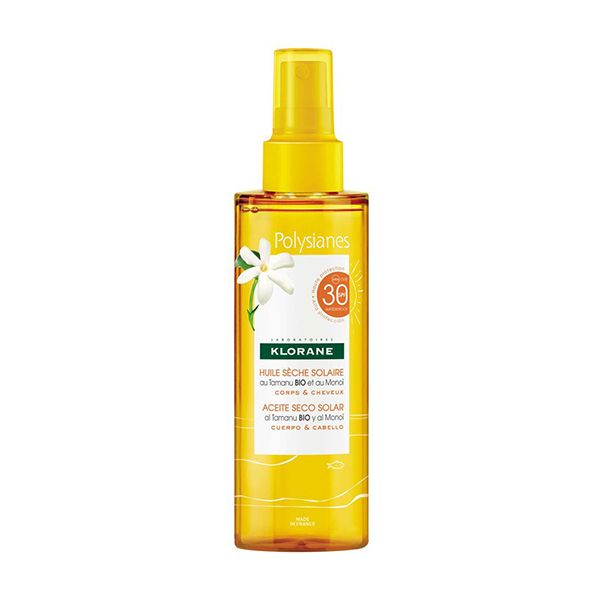 Klorane Polysianes Sun Dry Oil with Organic Tamanu & Monoï SPF30 200ml