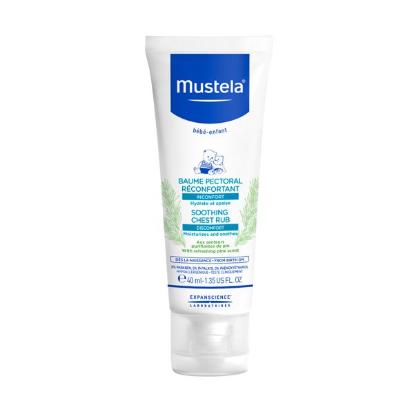 Mustela Soothing Chest Rub Κρέμα Εντριβής Στήθους 40ml