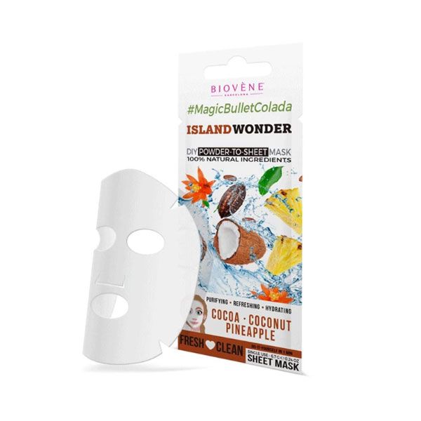 Biovene Μάσκα Ενυδάτωσης Προσώπου DIY Powder To Sheet Island Wonder 1τμχ