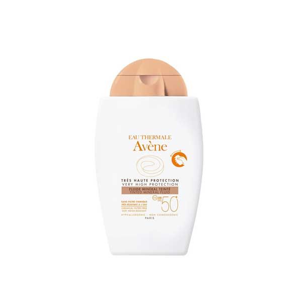 Avene Solaire Mineral Αντηλιακή Κρέμα Προσώπου Ελαφριάς Υφής Με Χρώμα Για Μη Ανεκτικό Δέρμα Spf50+ 40ml