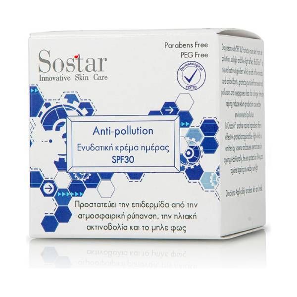 Sostar Anti-pollution Kρέμα Hμέρας Spf30 50ml