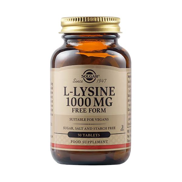 Solgar L-Lysine 1000mg Free Form 50 Ταμπλέτες