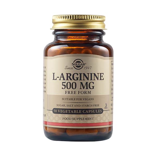 Solgar L-Arginine 500mg Free Form 50 Φυτικές Κάψουλες