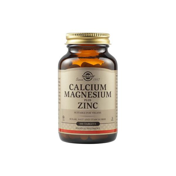 Solgar Calcium Magnesium Plus Zinc 100 ταμπλέτες