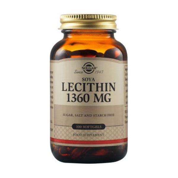 Solgar Lecithin 1360mg 100 μαλακές κάψουλες