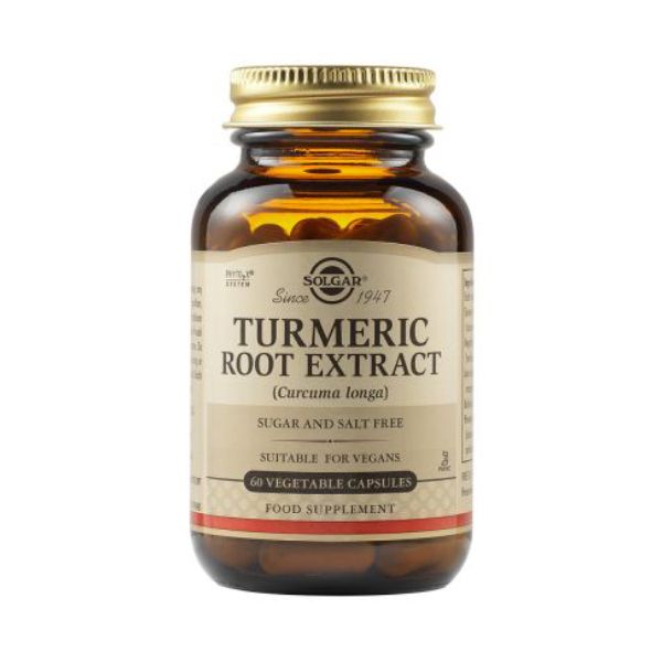 Solgar Turmeric Root Extract (Curcuma longa) Ενισχυμένα Φυτικά Εκχυλίσματα 60 Veg. Caps