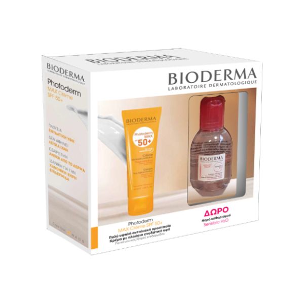 Bioderma Photoderm Set with Max Cream SPF50+ 40ml + Free Sensibio H2O 100ml