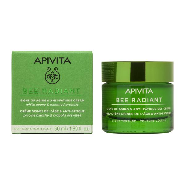 Apivita Bee Radiant Κρέμα -Τζελ Προσώπου Ελαφριάς Υφής Για Σημάδια Αντιγήρανσης & Ξεκούραστη Όψη Για Κανονικές/Μικτές Επιδερμίδες 50ml