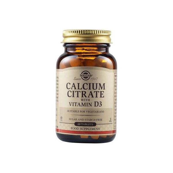 Solgar Calcium Citrate with Vitamin D3 60 ταμπλέτες