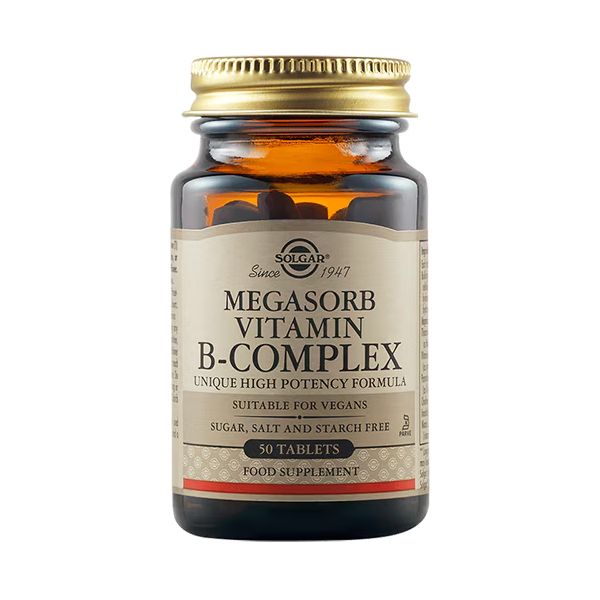 Solgar Megasorb Vitamin B-Complex Unique High Potency Formula 50 Ταμπλέτες
