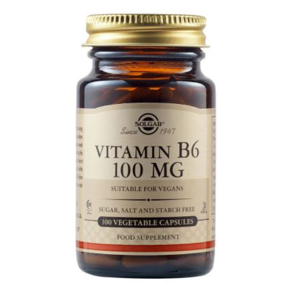 Solgar Vitamin B6 100mg 100 Vegetable Capsules