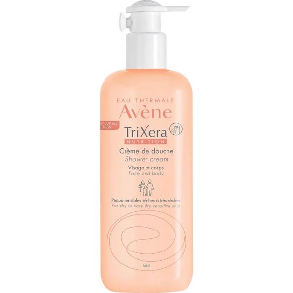 Avene Trixera Nutrition Θρεπτικό & Ενυδατικό Κρεμώδες Αφρόλουτρο Προσώπου/Σώματος Για Ξηρές Επιδερμίδες 500ml