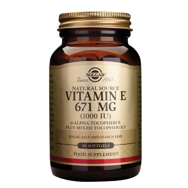 Solgar Vitamin E 671MG 1000IU 50 Μαλακές Κάψουλες