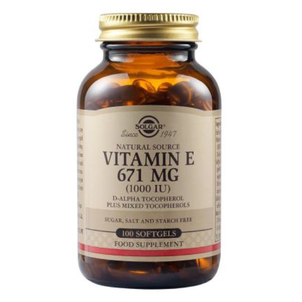 Solgar Vitamin E 671MG 1000IU 100 Μαλακές Κάψουλες