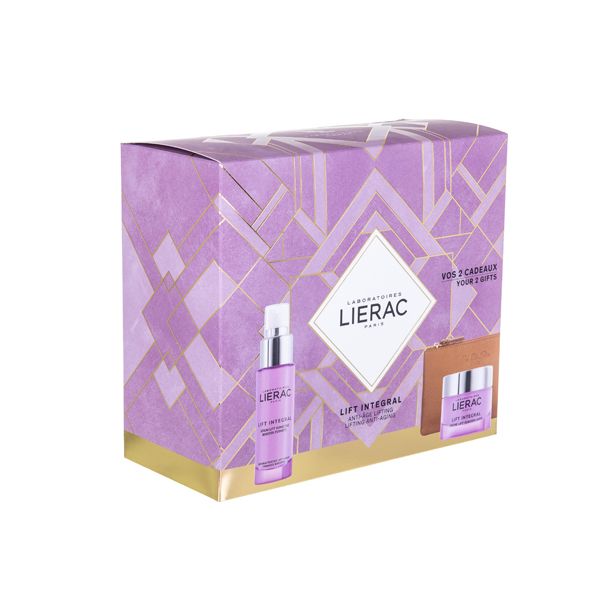 Lierac Lift Integral Set with Superactivated Lift Serum 30ml & Gift Sculpting Lift Cream for Normal/Dry Skin 50ml & Elegant Card Holder