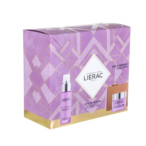 Lierac Lift Integral Set Δώρου Με Δραστικό Ορό Lifting Booster Αντιγήρανσης & Σφριγηλότητας 30ml & Δώρο Πλούσια Κρέμα Lifting Προσώπου Για Αναδόμηση Για Πολύ Ξηρό Δέρμα 50ml & Δερμάτινο Πορτοφόλι