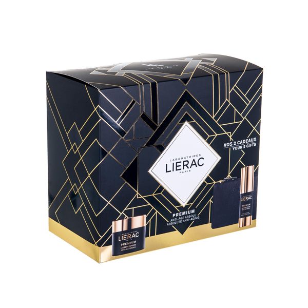 Lierac Premium Set Δώρου Με Κρέμα Προσώπου Ελαφριάς Υφής Για Ολική Αντιγήρανση 50ml & Δώρο Κρέμα Ματιών Απόλυτης Αντιγήρανσης 15ml & Δερμάτινο Πορτοφόλι