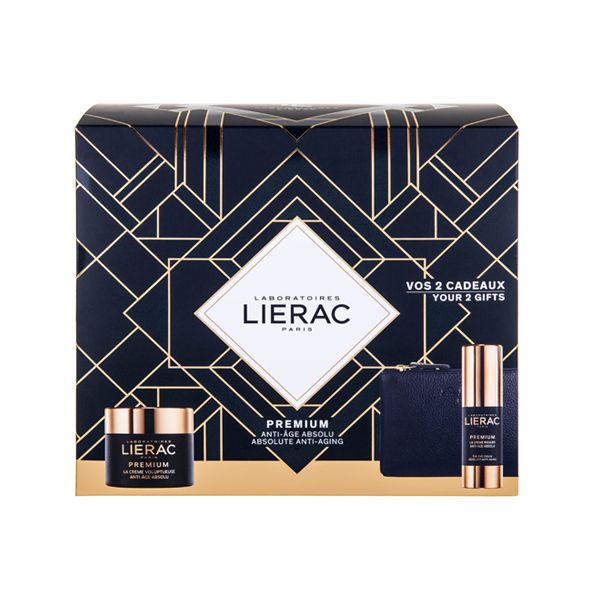 Lierac Premium Set Δώρου Με Κρέμα Προσώπου Απόλυτης Αντιγήρανσης & Άνεσης 50ml & Δώρο Κρέμα Ματιών Απόλυτης Αντιγήρανσης 15ml & Δερμάτινο Πορτοφόλι