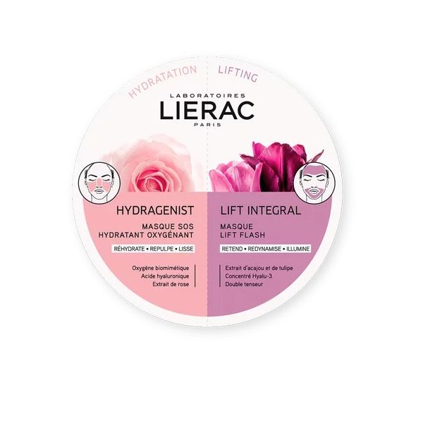 Lierac Duo Mask Hydragenist & Lift Integral Μάσκες Προσώπου Για Εντατική Ενυδάτωση & Αποτέλεσμα Lifting 2*6ml