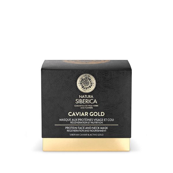 Natura Siberica Caviar Gold Μάσκα Πρωτεΐνης Προσώπου/Λαιμού Για Ανάπλαση & Θρέψη 50ml