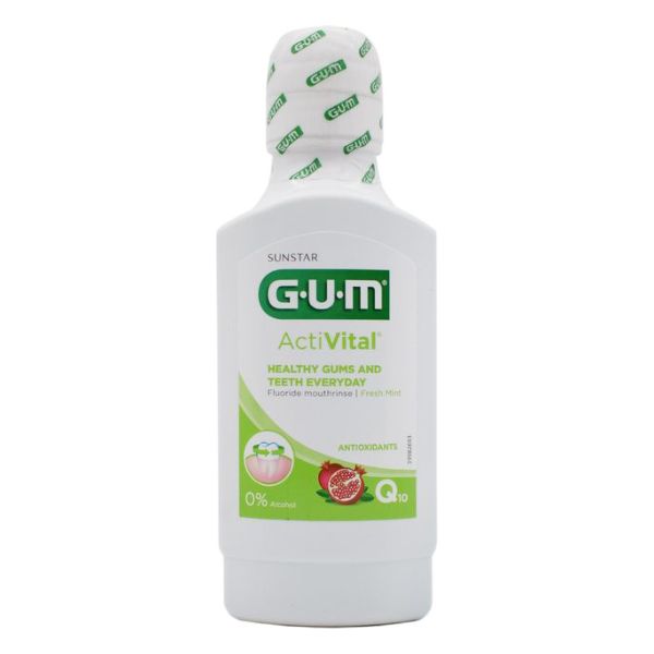 Gum Activital Q10 Στοματικό Διάλυμα Για Την Υγεία Των Δοντιών & Των Ούλων 300ml