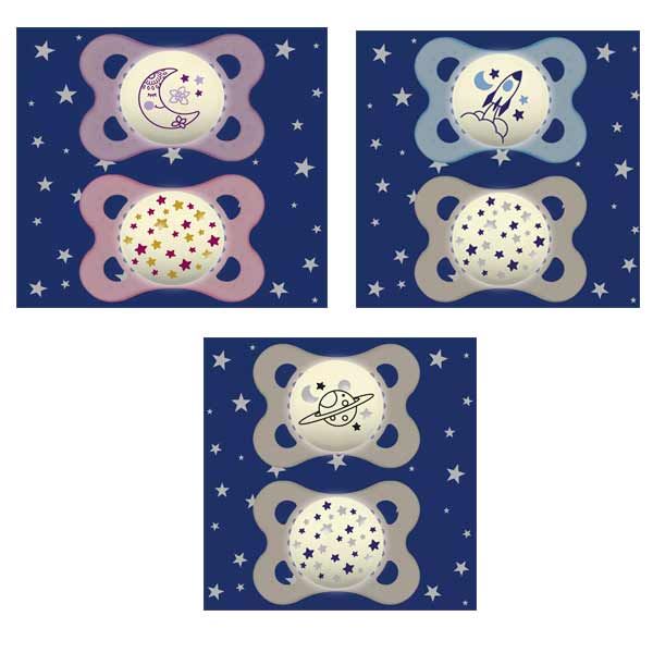 Mam Night Πιπίλα Σιλικόνης Νύχτας 2-6m 2τμχ