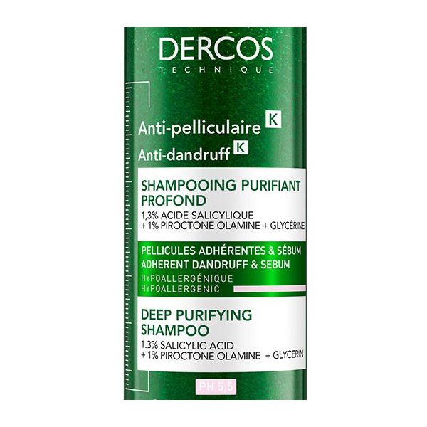 Vichy Dercos Anti-Dandruff K, Σαμπουάν Κατά Της Επίμονης Πυτιρίδας pH5.5 250ml