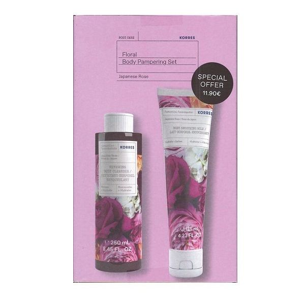 Korres Floral Body Pampering Japanese Rose Set Με Αφρόλουτρο Σώματος 250ml & Ενυδατικό Γαλάκτωμα Σώματος 125ml